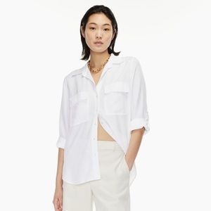 Aritzia Babaton White Button Up Shirt